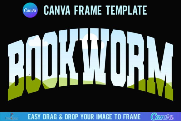Bookworm Canva Frame: Varsity Style for Book Lovers