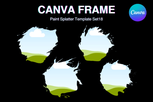 Brush Stroke Canva Frame_18: Artistic Texture for Digital Design