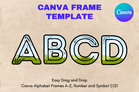 Canva Letters Frame Alphabet Template121: Your Custom Sublimation Solution
