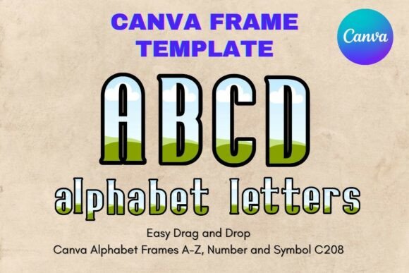 Canva Letters Frame Alphabet Template208: Your New Secret Weapon for Custom Designs