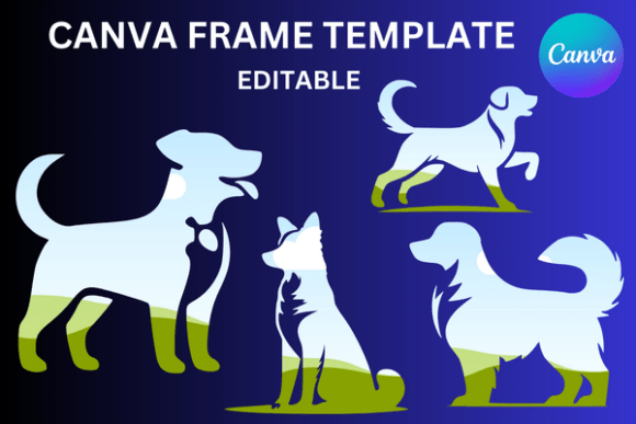 Crafting Canine-Themed Designs with Canva Frame Templates