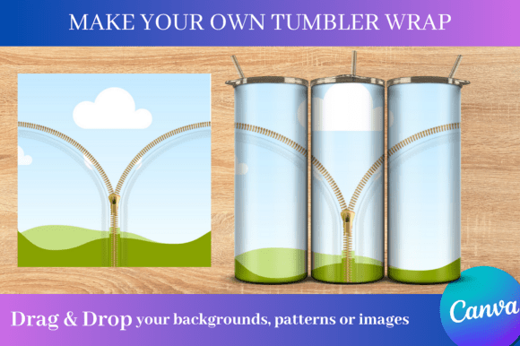 Crafting with the Gold Zipper Tumbler Wrap Template