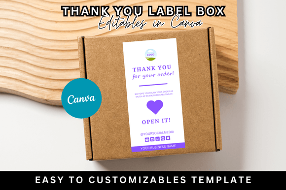 Editable Box Label Template: Simple Branding for Your Packaging
