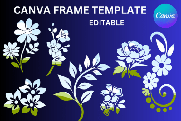 Elegant Botanical Canva Frames for Digital Design