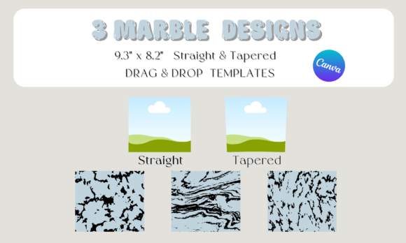 Elevate Your Brand: 3 Marble Tumbler Mockup Canva Templates