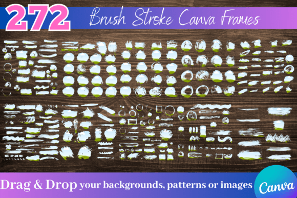 Elevate Your Designs with 272 Bleach Brush Effect Canva Frames