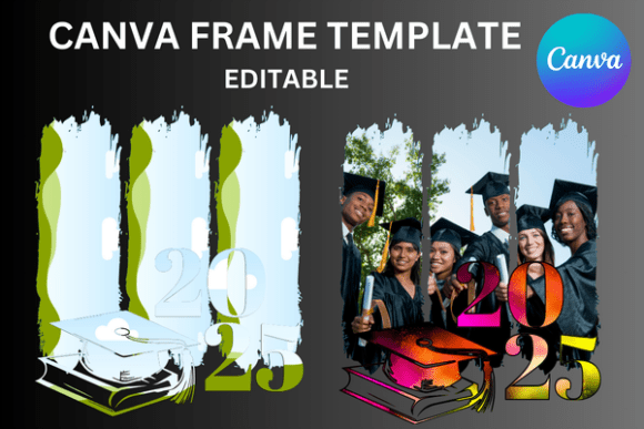Graduation 2025 Brushstroke Canva Frame: Your Editable Template