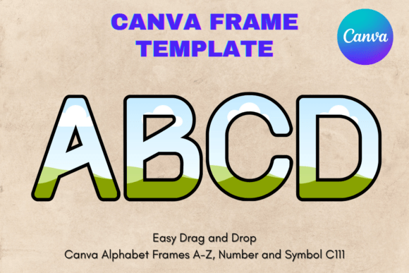 Mastering Custom Typography with Canva Letters Frame Alphabet Template111