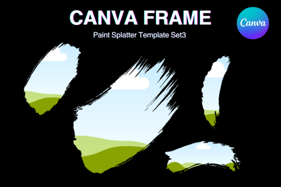 Paint Brush Brush Stroke Canva Frame_3: Artisanal Texture for Digital Design