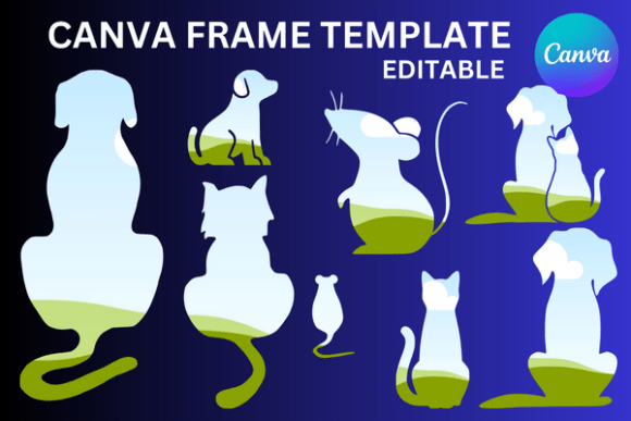 Unleashing Creativity: The Cat Dog Mouse Canva Frame Template