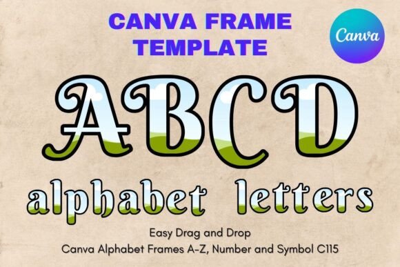 Unlock Custom Sublimation with Canva Letters Frame Alphabet Template115